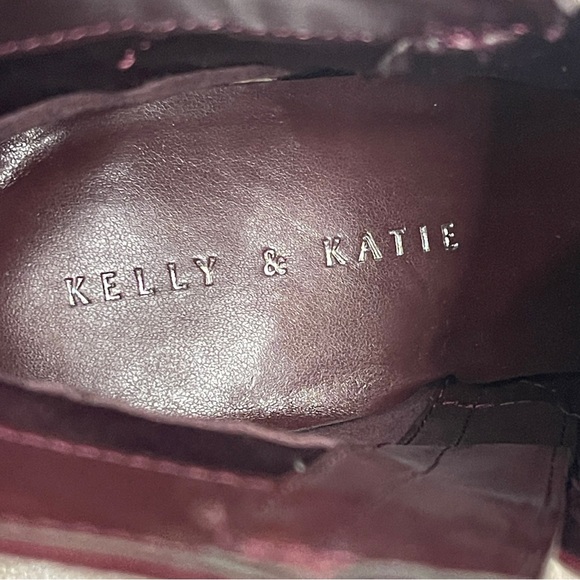 Kelly & Katie Elegant Burgundy Ankle Boots size 9 - Picture 6 of 7